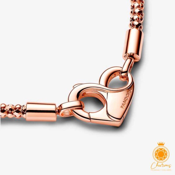 Pandora Moments Studded Chain Bracelet Rose Gold