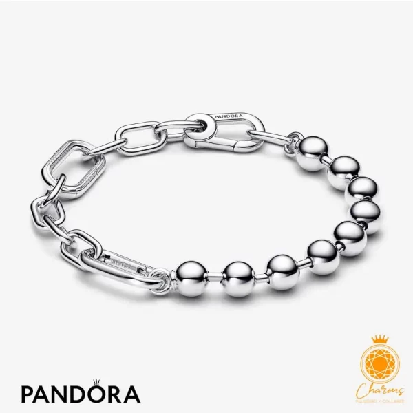 Pandora Me Metal Bead &Amp; Link Chain Bracelet